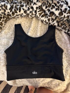 ALO Yoga Black Tank Crop Top